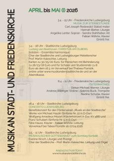 Plakat für April/Mai (i) 2026